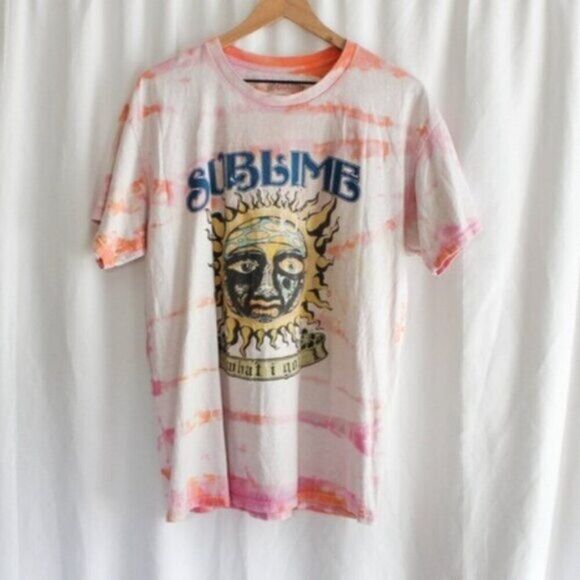 Vintage Tops - Sublime Sun Graphic Tie Dye Short Sleeve T-Shirt Large